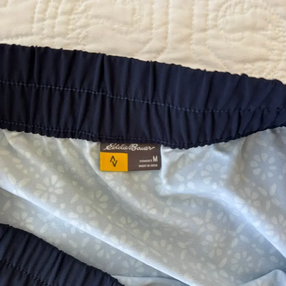 Eddie Bauer Skirt Activewear Outdoor Blue Tile Pull On Elastic Waist M